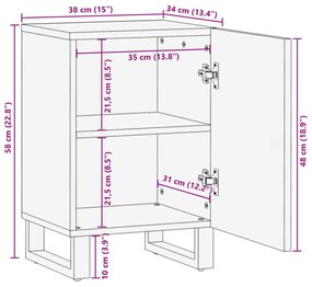 ΝΤΟΥΛΑΠΙ ΜΠΑΝΙΟΥ 38X34X58 ΕΚ. ΑΠΟ ΜΑΣΙΦ ΞΥΛΟ ΑΚΑΚΙΑΣ 377540