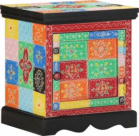 vidaXL Κομοδίνο 2 τεμάχια Πολύχρωμο 40x35x45 cm Στερεό ξύλο Mango