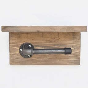 Χαρτοθήκη 792EVL2706 30x12x14cm Walnut-Black Hanah Home Ξύλο,Μέταλλο