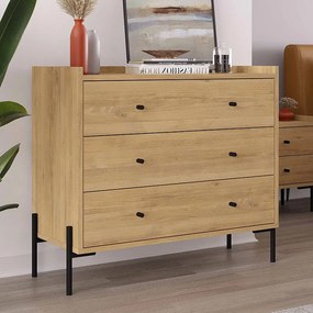 Συρταριέρα Malta Megapap χρώμα sapphire oak 94x40x80,1εκ.-GP037-0236,1