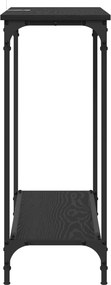 vidaXL Τραπέζι κονσόλας με ράφι Μαύρη δρυς 101 x 30.5 x 75 εκ