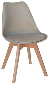 Καρέκλα Logan Plus 10.0017 Cappuccino 58Χ49Χ82cm Wood, Polypropylene