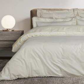 Σετ Παπλωματοθήκη Βαμβακοσατέν King 240x260εκ. Prestige 1709 Ecru Das Home