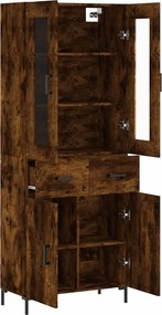 vidaXL Ντουλάπι Καπνιστή Δρυς 69,5x34x180 εκ. από Επεξεργασμένο Ξύλο