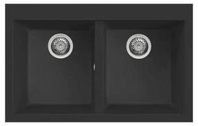 Νεροχύτης κουζίνας QUADRA 350 Nero 40 ELLECI 79x50cm