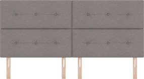 vidaXL Κεφαλάρι με κεφαλάρι Taupe 200 cm Τεχνητό Δέρμα