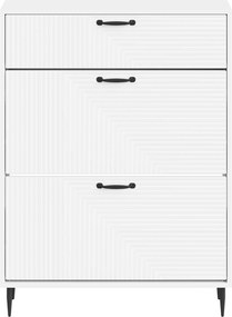 vidaXL Ντουλάπα Παπουτσιών HAARLEM 78 x 24 x 103 εκ. Λευκό