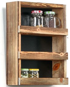 Ράφι Μπαχαρικών 281MST2326 34x8x28cm Natural Aberto Design Ξύλο