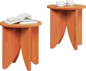 vidaXL Τραπεζάκι σαλονιού 2 pcs Κερωτό καφέ