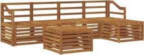 vidaXL Σειρά Καναπέ Εξωτερικού 6 pcs Φυσικό