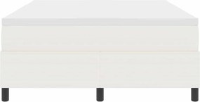 vidaXL Κρεβάτι με ελατήρια Κρέμα και Λευκό 140 x 190 cm