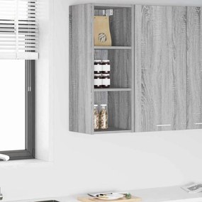 vidaXL Κρεμαστό ντουλάπι Γκρίζο Σονομα 30 x 29,5 x 80 εκ.