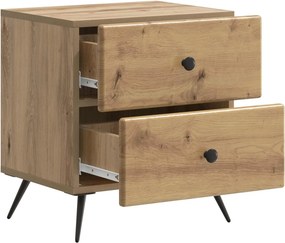 vidaXL Κομοδίνο 2 τεμ. Artisan Δρυς 43 x 34,5 x 47,5 εκ