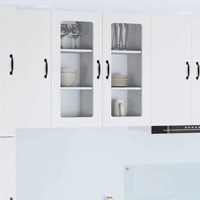 vidaXL Ραφιέρα τοίχου PORTO 2 pcs Υψηλής γυαλάδας λευκό