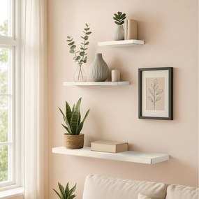Ράφι Τοίχου (75x22.8x3.4) L-C White 6RAN792BC
