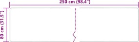 vidaXL Χαλί Runner MARSA Πολύχρωμο 80 x 250 cm Πολυέστερ και PVC