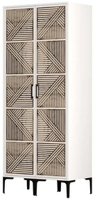 Ντουλάπα Δίφυλλη Kumsal 845HCT5443 80x47,5x201,4cm White-Walnut Two Door