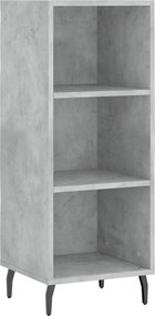 vidaXL Ντουλάπι Γκρι Σκυροδέματος 34,5x34x180 εκ. Επεξεργασμένο Ξύλο