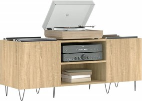 vidaXL Δισκοθήκη Sonoma Δρυς 121 x 38 x 48 εκ. από Επεξεργασμένο Ξύλο