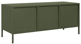 vidaXL Έπιπλο Τηλεόρασης Λαδί 101,5x39x43,5 εκ. Ατσάλι Ψυχρής Έλασης
