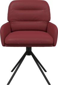 vidaXL Γυριστές καρέκλες φαγητού 2 pcs Τεχνητό Δέρμα Κόκκινο