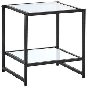 Κομοδίνο Atos Ε8014,1 48x44x50cm Black Metal, Glass
