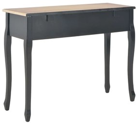 vidaXL 280046  Dressing Console Table with 3 Drawers Black
