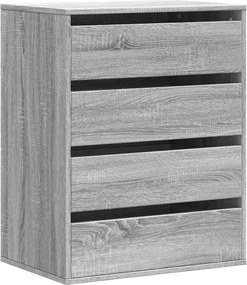 vidaXL Συρταριέρα Γκρι Sonoma 60x41x76 εκ. από Επεξεργ. Ξύλο