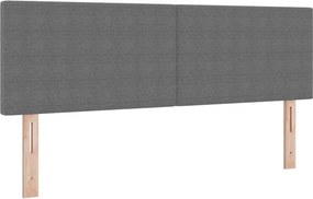 vidaXL LED Κρεβάτι με βάθρο Ανοιχτό Γκρι και Λευκό 160 x 200 cm