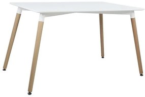 Τραπέζι Minimal 160Χ90X74Υεκ. White Natural HM8697.01 Metal, Technoderma