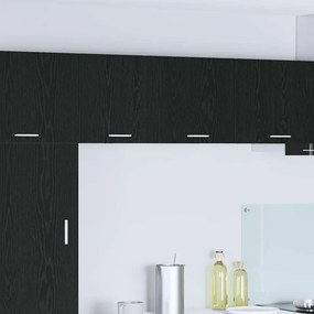 vidaXL Κρεμαστό ντουλάπι 2 pcs Μαύρος Δρυς και Λευκό 40 x 31 x 40 εκ.