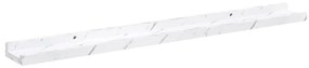 vidaXL Ράφι Τοίχου με ράφι Επιτοίχιο 4 pcs Λευκό Μάρμαρο 80 x 9 x 3 cm