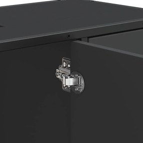 Ντουλάπι Μπάνιου Νιπτήρα Μαύρο 80 x 33 x 60 εκ. Επεξ. Ξύλο - Μαύρο