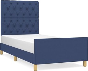 vidaXL Σκελετός Κρεβατιού Χωρίς Στρώμα Μπλε 80x200 εκ. Υφασμάτινο