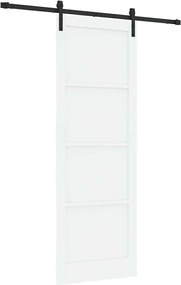 vidaXL Συρόμενη Πόρτα Λευκό και Μαύρο 83 x 232 εκ.
