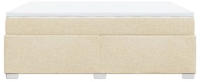 ΚΡΕΒΑΤΙ BOXSPRING ΜΕ ΣΤΡΩΜΑ ΚΡΕΜ 140X200 ΕΚ. ΥΦΑΣΜΑΤΙΝΟ 3285142