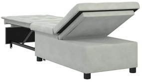 vidaXL Κρεβάτι καναπές Ανοιχτό γκρι 194 x 67 x 82 εκ Βελούδο
