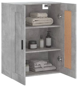 vidaXL Ντουλάπι Επιτοίχιο Γκρι Σκυροδεμ. 69,5x34x90 εκ. Επεξεργ. Ξύλο