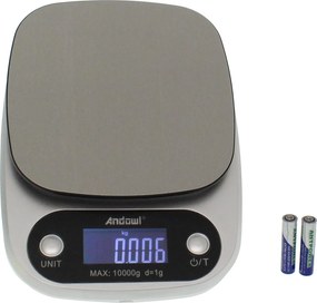Andowl Ψηφιακή Ζυγαριά Κουζίνας 1gr/10kg Ασημί Q-C305