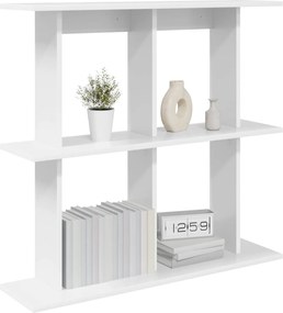 vidaXL Ράφι Τοίχου Επιτοίχιο Λευκό 100 x 20 x 75 εκ Επεξεργασμένο Ξύλο