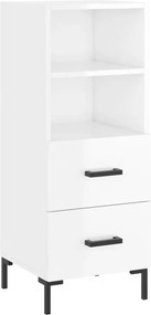 vidaXL Ντουλάπι Γυαλιστερό Λευκό 34,5x34x90 εκ. Επεξεργασμένο Ξύλο