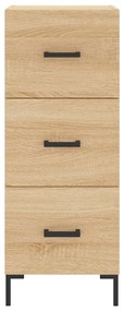 vidaXL Μπουφές Sonoma δρυς 34,5 x 34 x 180 εκ. από Επεξεργασμένο Ξύλο