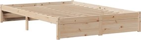 vidaXL Πλαίσιο Κρεβατιού Κεφαλάρι 150x200 εκ Μασίφ Πεύκο