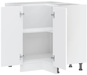 vidaXL Γωνιακό ντουλάπι βάσης κουζίνας Kalmar Λευκό Επεξεργασμένο Ξύλο