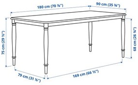 DANDERYD/INGOLF τραπέζι και 6 καρέκλες, 180x90 cm 894.783.95