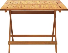 vidaXL Σετ Τραπεζαρίας Κήπου 5 τεμ. Σχέδιο Φύλλων Ύφασμα/Μασίφ Πεύκου