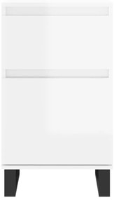 vidaXL Ντουλάπια 2 τεμ. Γυαλιστ. Λευκό 40x35x70 εκ. από Επεξεργ. Ξύλο