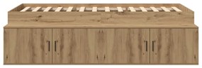 vidaXL Κρεβάτι με αποθηκευτικό χώρο artisan δρυς 80 x 200 cm