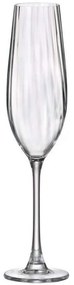 Ποτήρι Σαμπάνιας Κολωνάτο Flute CTB1SI81260 260ml Clear Από Κρύσταλλο Βοημίας Κρύσταλλο