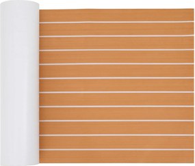 vidaXL Ματ Σκάφους Ριγέ Καφέ και Λευκό 240 x 60 cm EVA
